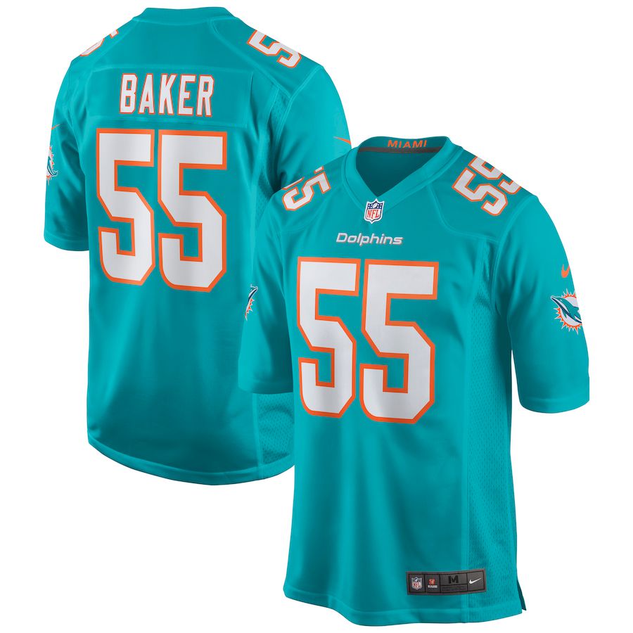Men Miami Dolphins #55 Jerome Baker Nike Green Game NFL Jersey->miami dolphins->NFL Jersey